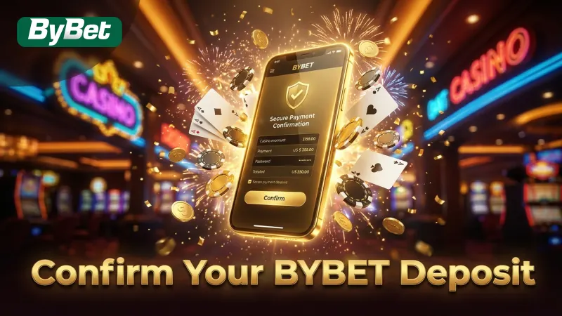 Verify your BYBET Deposit details before confirming the cash-in.