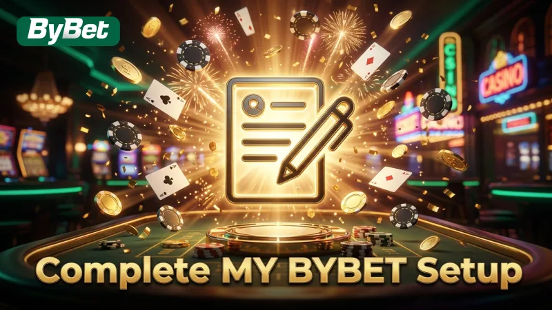 Confirm all details to complete your BYBET account setup for gaming.