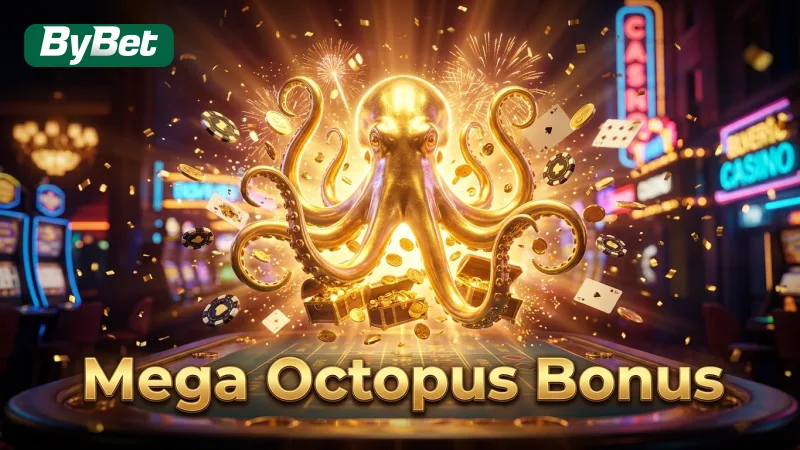 The Mega Octopus bonus offers significant multipliers, boosting your BYBET winnings.