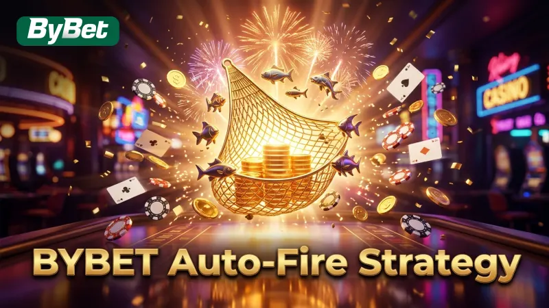 Utilize BYBET's game features, like auto-fire, only when targeting specific high-value fish.