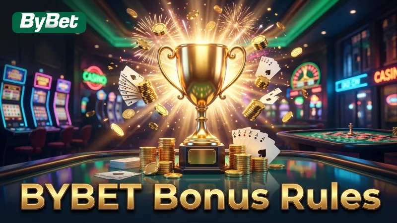 Understand BYBET's bonus conditions for transparent wagering and withdrawals.